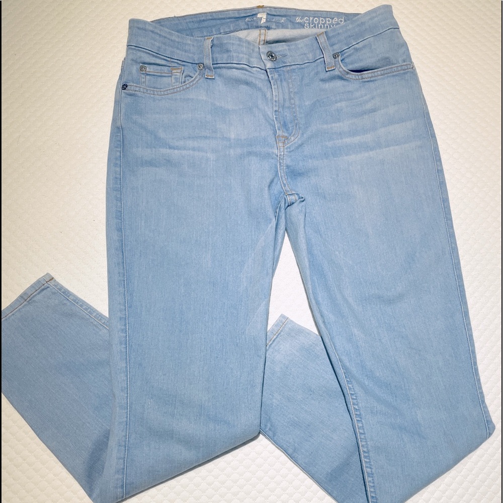 7 FOR ALL OF MANKIND cropped skinny jeans